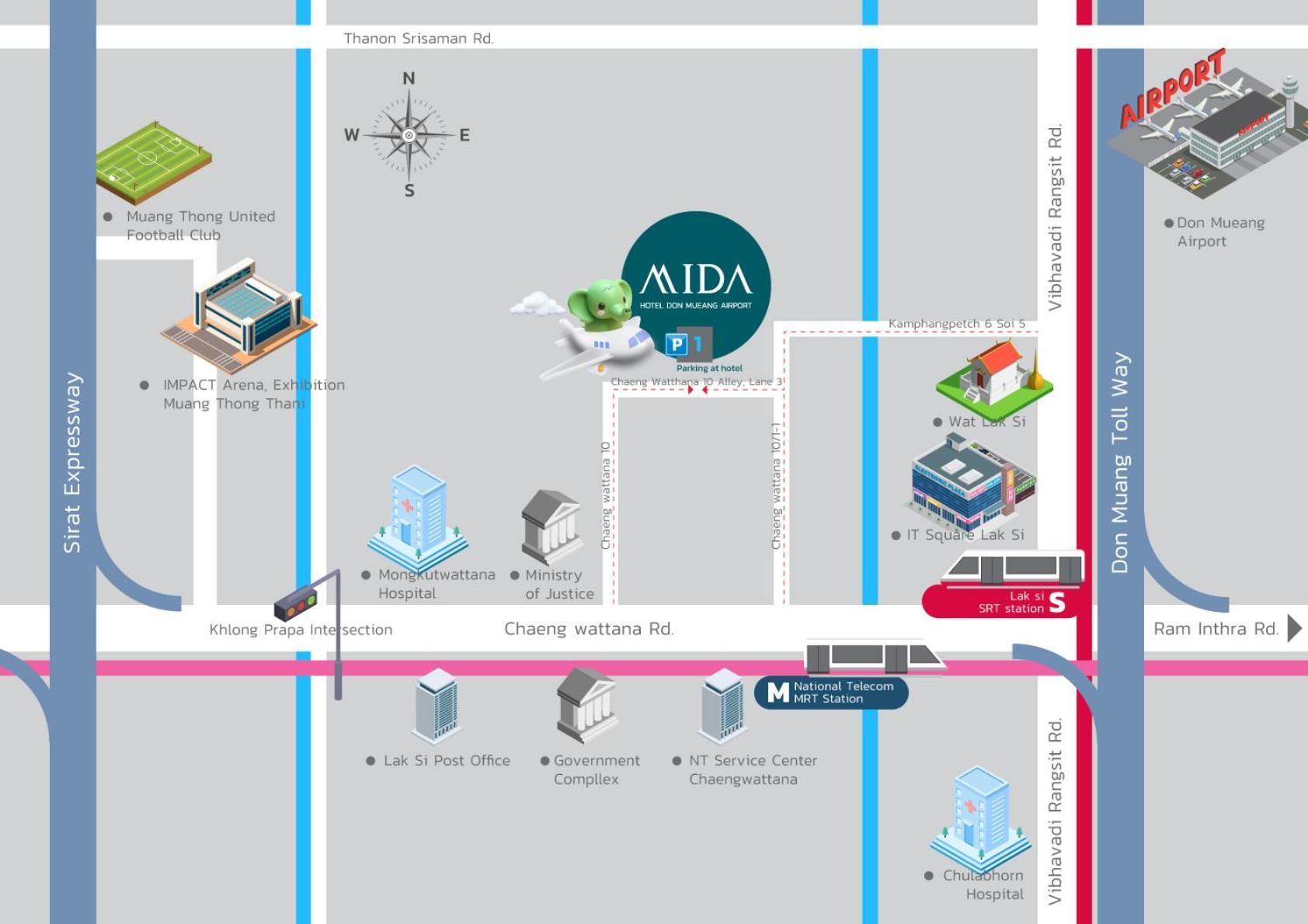 Mida Hotel Don Mueang Airport Bangkok Kültér fotó